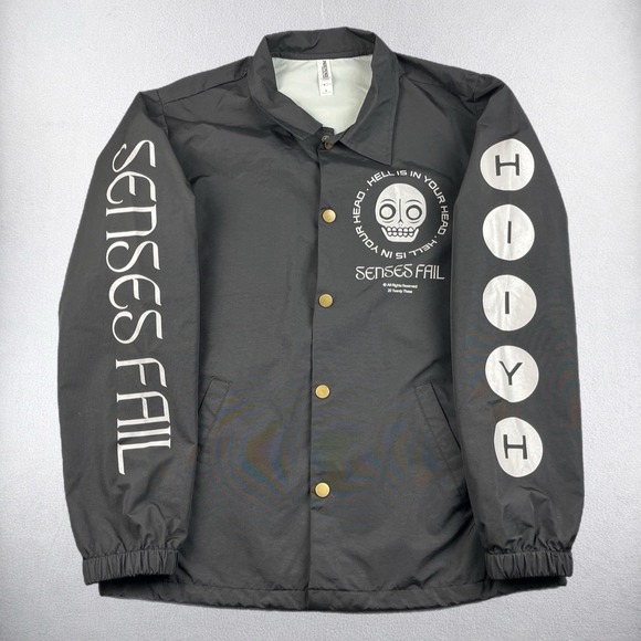 Independent Trading Co. Other - Senses Fail Windbreaker Jacket Mens Medium Black Hell Is In Your Head Band Merch